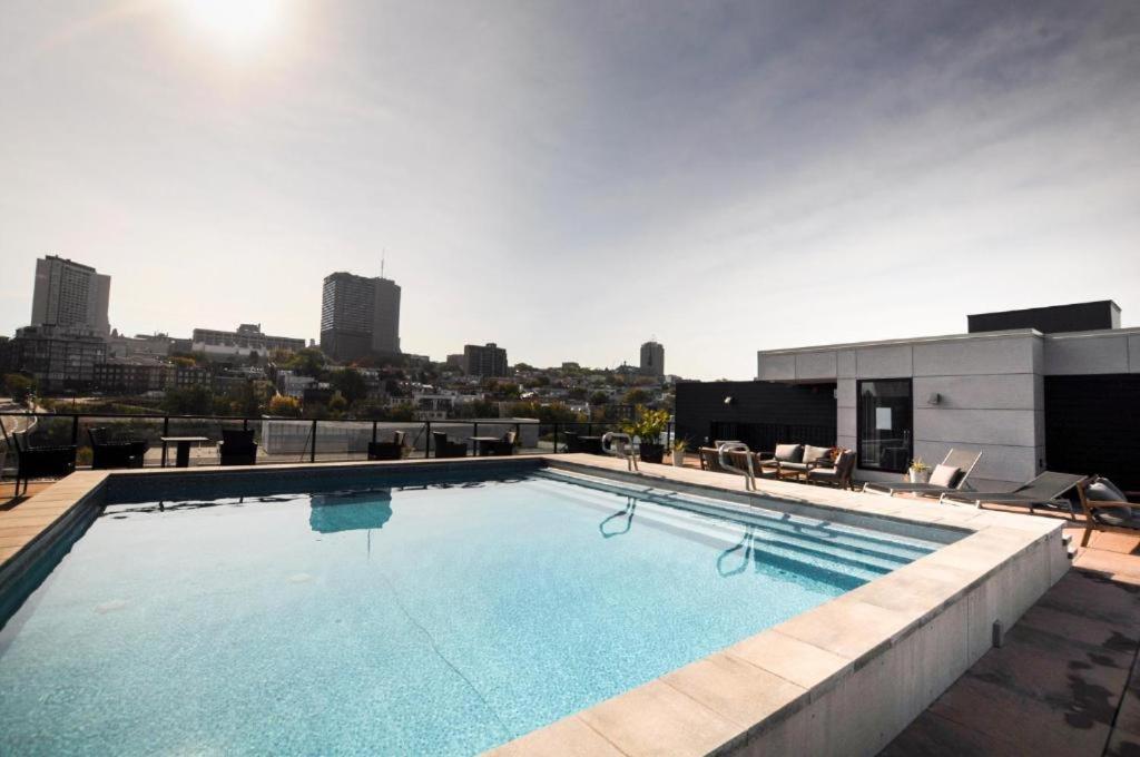 Quebec, Rustique Chic En Ville, Piscine Sur Le Toit Pour 2 A 6 Invites Exterior foto
